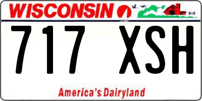 WI license plate 717XSH