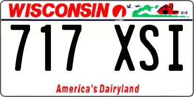 WI license plate 717XSI