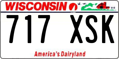 WI license plate 717XSK
