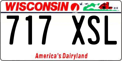 WI license plate 717XSL