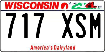 WI license plate 717XSM