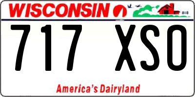 WI license plate 717XSO