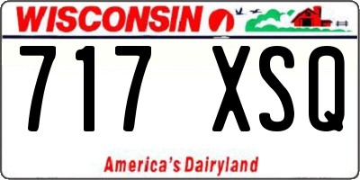 WI license plate 717XSQ
