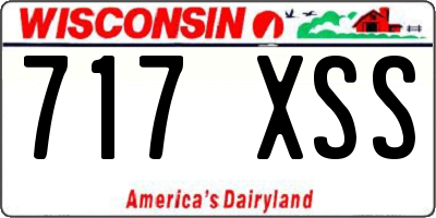 WI license plate 717XSS