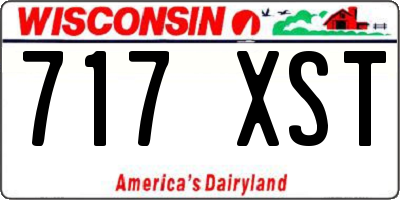 WI license plate 717XST