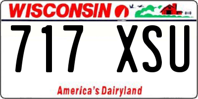 WI license plate 717XSU
