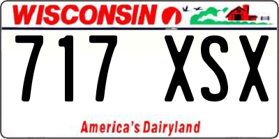 WI license plate 717XSX