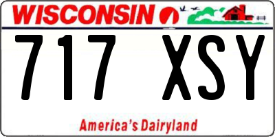 WI license plate 717XSY