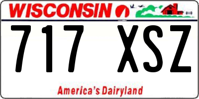 WI license plate 717XSZ