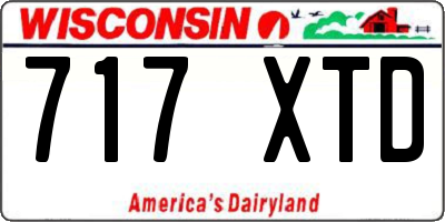 WI license plate 717XTD