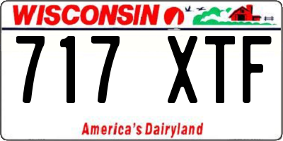 WI license plate 717XTF