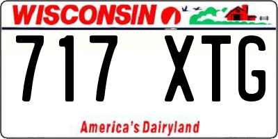 WI license plate 717XTG