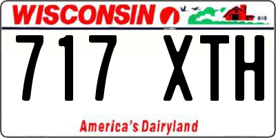 WI license plate 717XTH