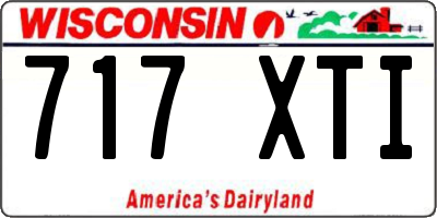 WI license plate 717XTI