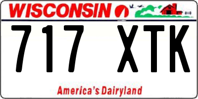 WI license plate 717XTK