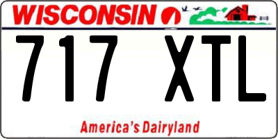 WI license plate 717XTL