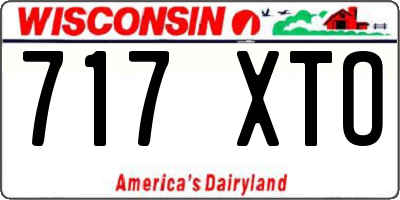 WI license plate 717XTO