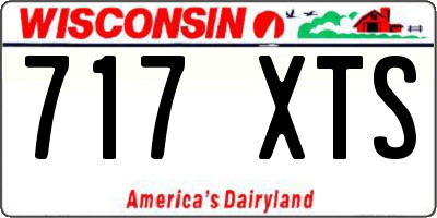 WI license plate 717XTS