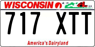 WI license plate 717XTT