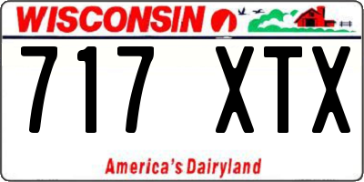 WI license plate 717XTX