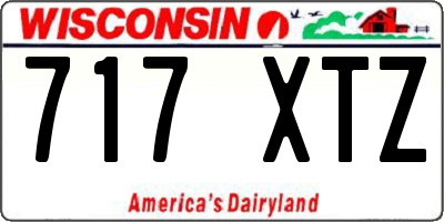 WI license plate 717XTZ