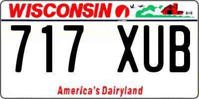 WI license plate 717XUB