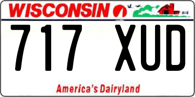 WI license plate 717XUD