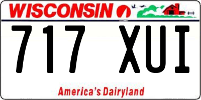 WI license plate 717XUI