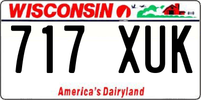 WI license plate 717XUK