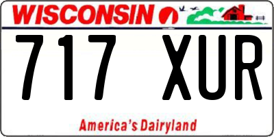 WI license plate 717XUR