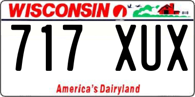 WI license plate 717XUX
