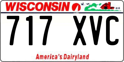 WI license plate 717XVC