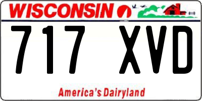 WI license plate 717XVD