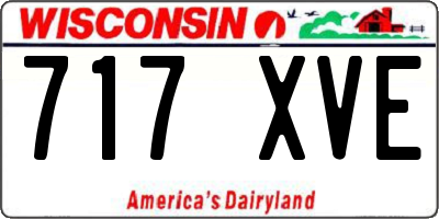 WI license plate 717XVE