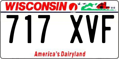 WI license plate 717XVF