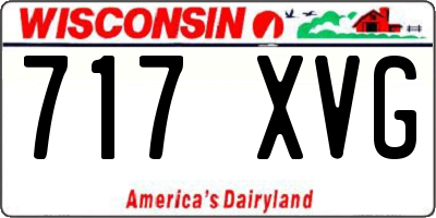 WI license plate 717XVG
