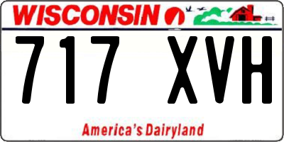 WI license plate 717XVH