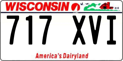 WI license plate 717XVI