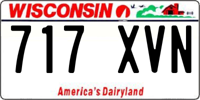 WI license plate 717XVN