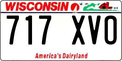 WI license plate 717XVO