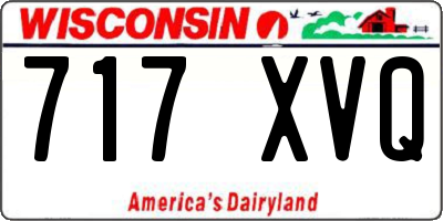 WI license plate 717XVQ