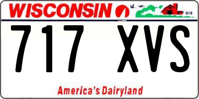 WI license plate 717XVS