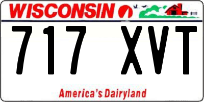 WI license plate 717XVT