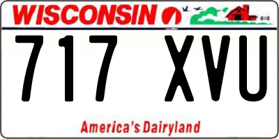 WI license plate 717XVU