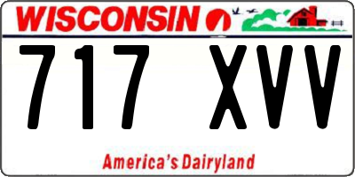 WI license plate 717XVV