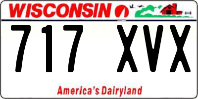 WI license plate 717XVX