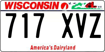 WI license plate 717XVZ