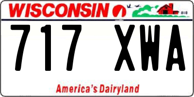 WI license plate 717XWA