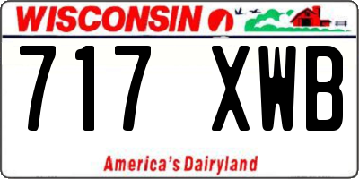 WI license plate 717XWB