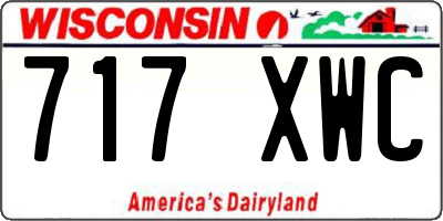 WI license plate 717XWC